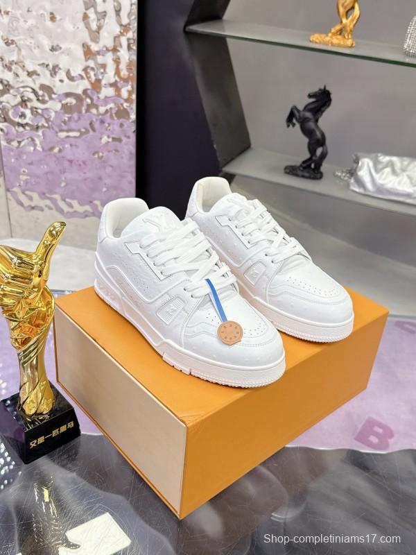 Louis Vuitton LV Trainer Maxi Sneakers Series with Ostrich Pattern - AS00400