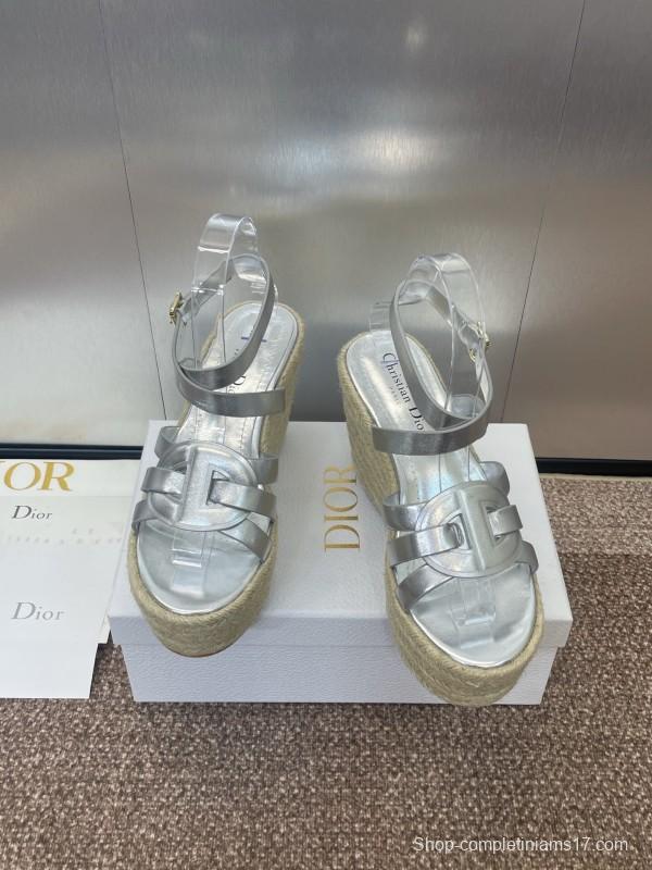 Dior D-Club Jelly Color Hollow Layered Cross Strap Platform High Heel Women's Shoes - KFY00290