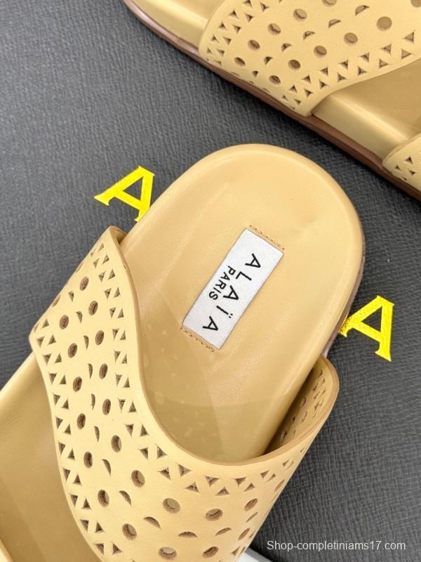 Alaia Spring Summer 2025 Laser Cutout Casual Sandals - KFY00260