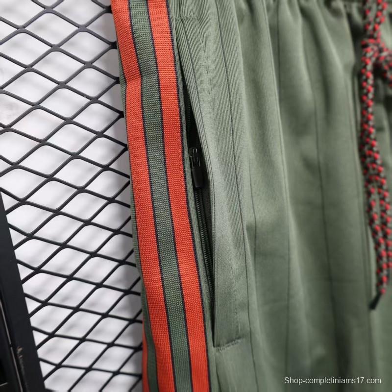 Player Version 25/26 Bayern Munich Olive Green with Orange Side Stripes Shorts