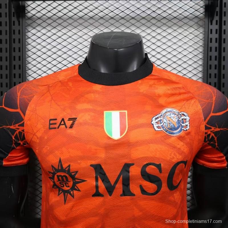 Player Version 25/26 Napoli Halloween Orange Jersey-Glow In Dark