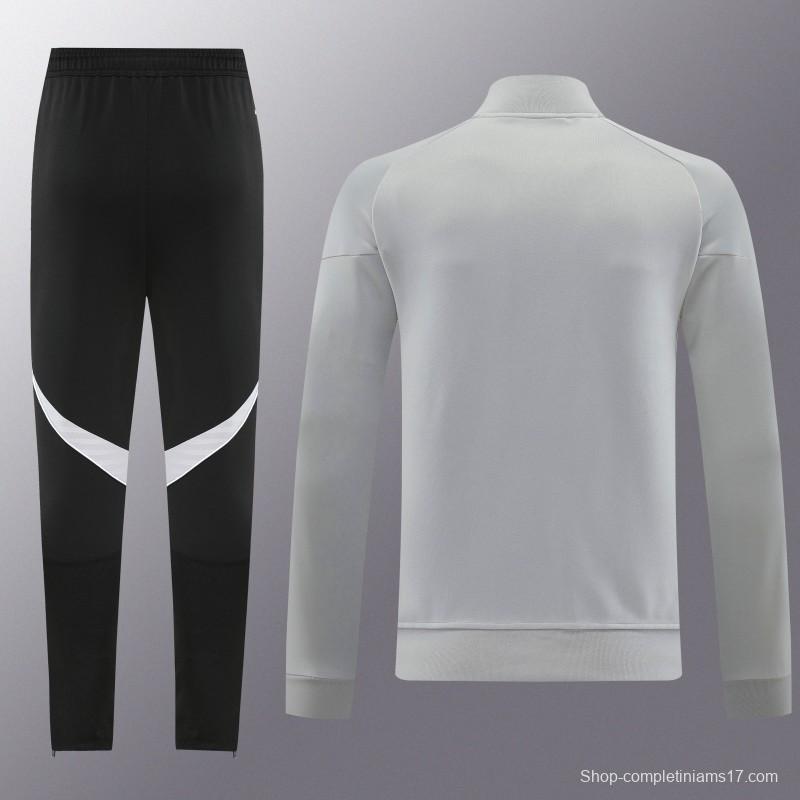 2025 Adidas Grey Full Zipper Jacket+Long Pants