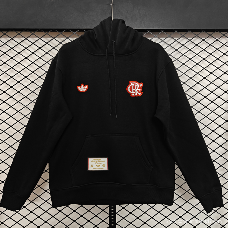 25/26 Flamengo Retro Embroidered Logo Hoodie 9 Colors