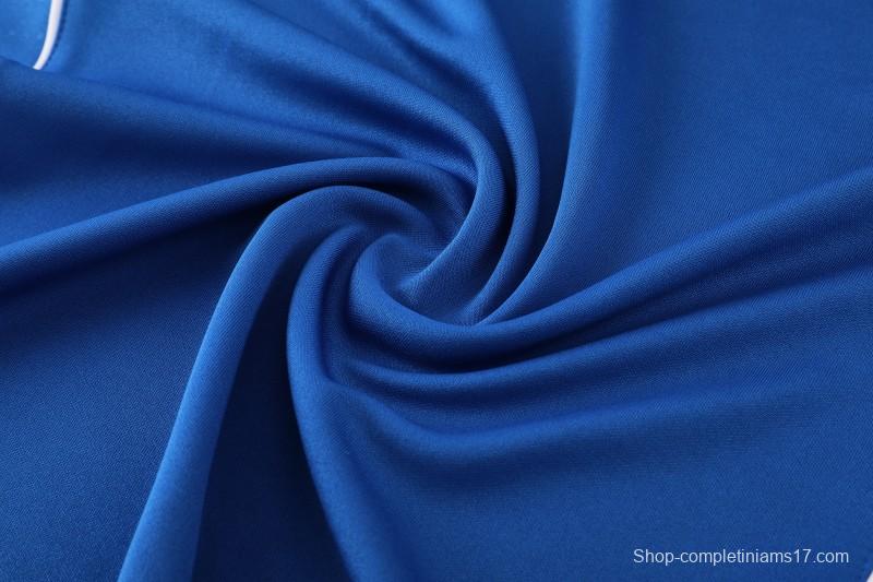 25/26  Adidas Royal Blue/Sky Blue Full zipper Jacket Tracksuit+ long pants