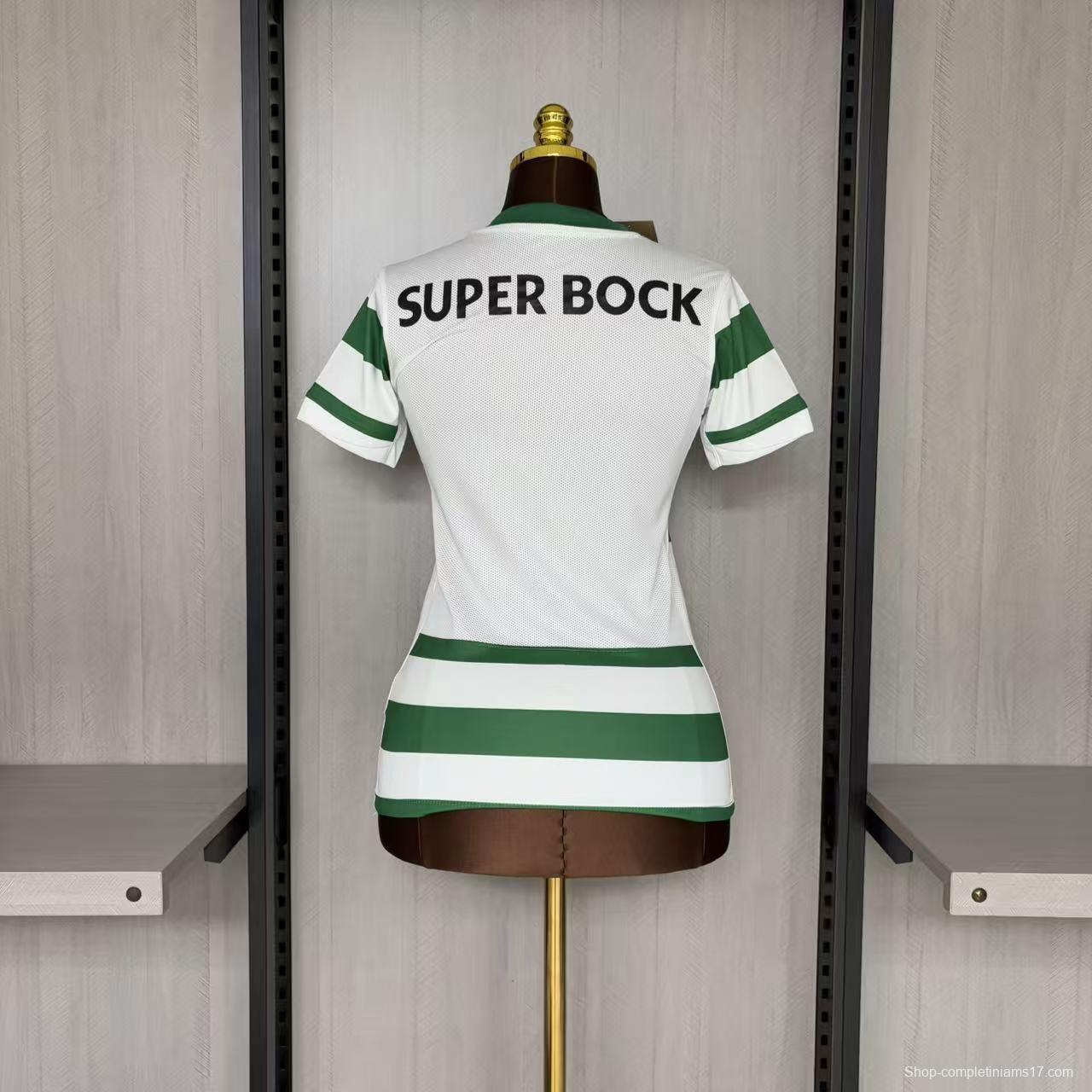 25/26 Women Sporting Lisbon Home Jersey