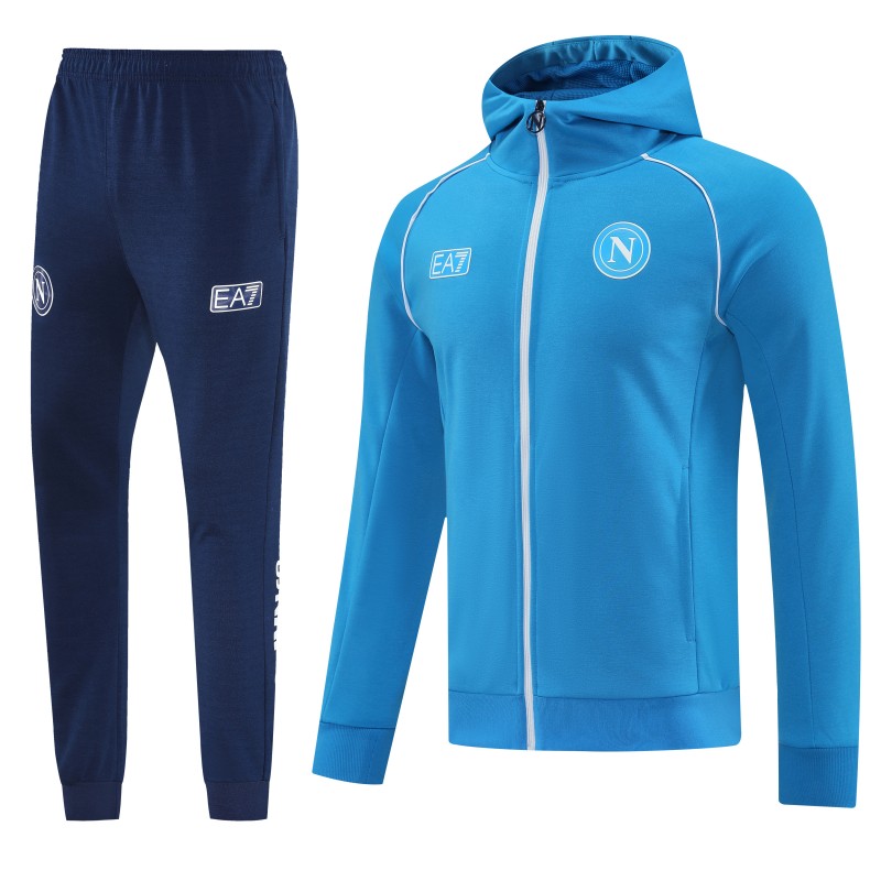 25/26  Napoli Sky Blue  Full zipper Jacket Tracksuit+ long pants
