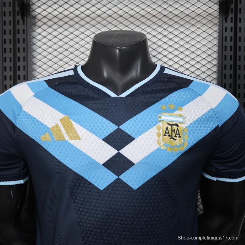 2026 Player Version  Argentina  Away Navy Blue Jersey