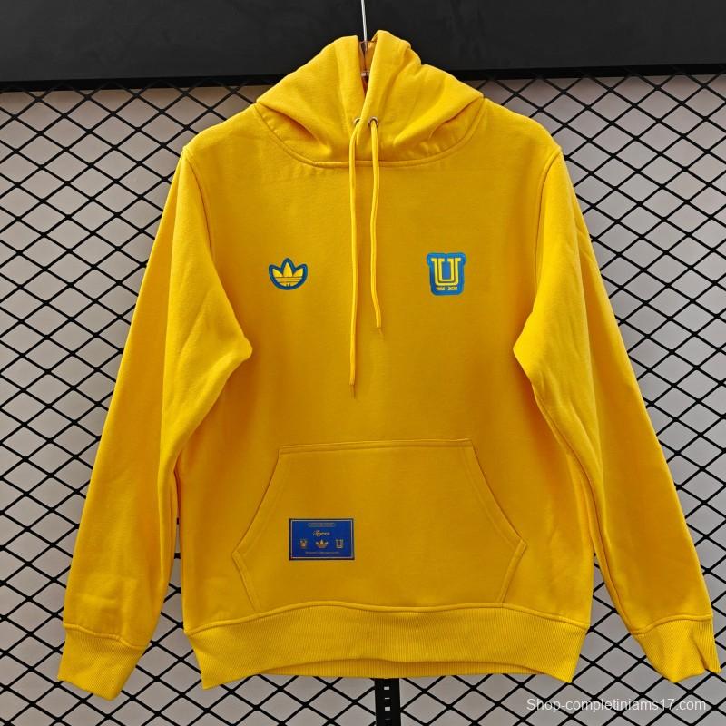 25/26 Tigres UANL Embroidered Logo Hoodie 9 Colors