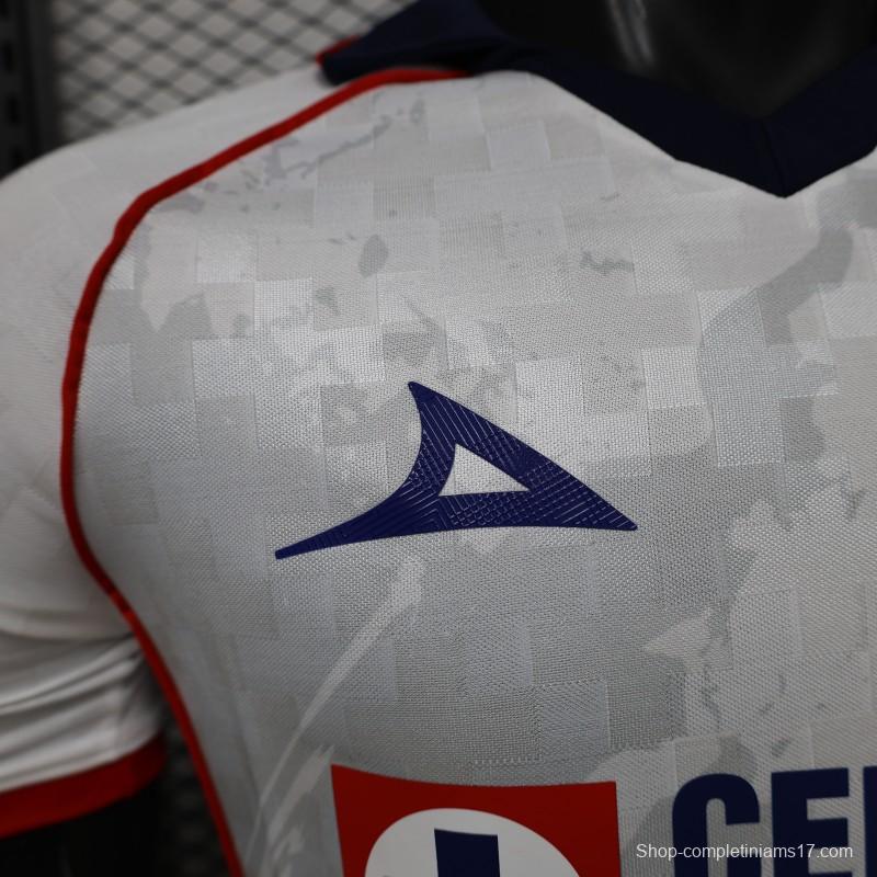 25/26 Player Version Cruz Azul White with Faint Grey Pattern Jersey
