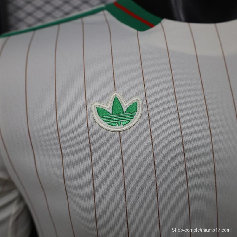 2026 Player Version Algeria White with Green Pinstripes Jersey