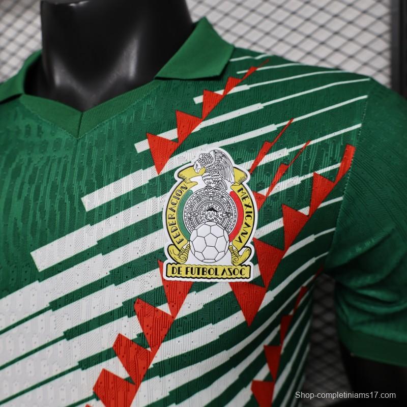 Player Version 2027 Mexico Home Green with Diagonal Graphic Jersey