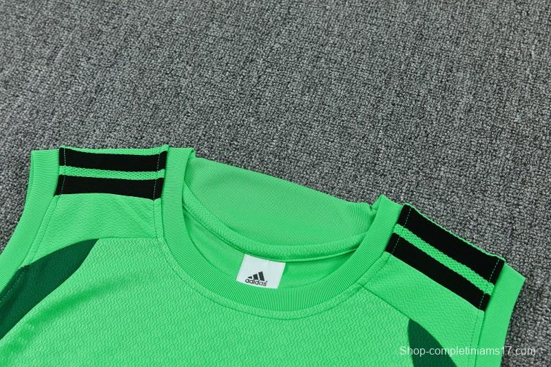 26/27  Mexico Green Sleeveless Training Vest + Black Shorts Set