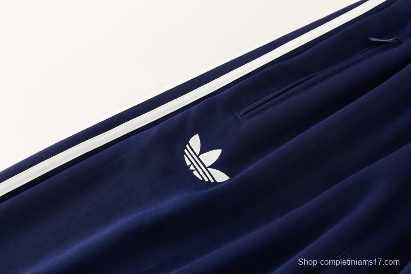 2026 Adidas Navy Blue Full Zipper Jacket + Long Pants