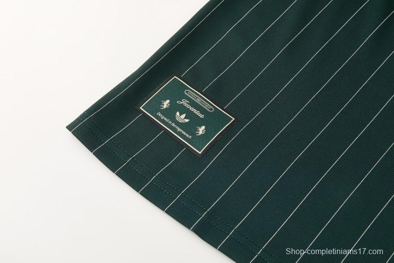 26/27 Juventus Navy Green Short Sleeve+Soccer Shorts