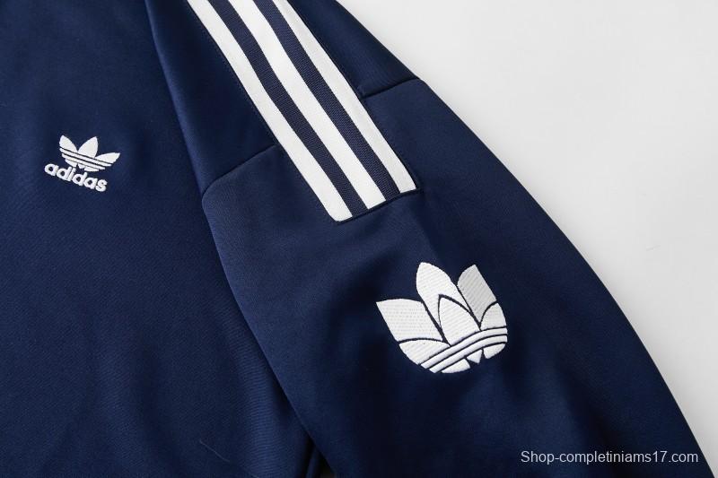 2026 Adidas Navy Blue Full Zipper Jacket + Long Pants