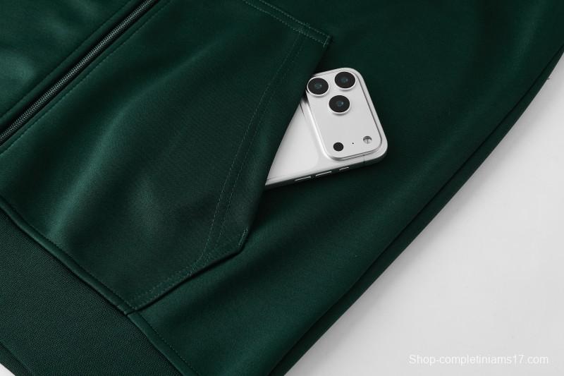 2026 Adidas Navy Green  Full Zipper Jacket + Long Pants
