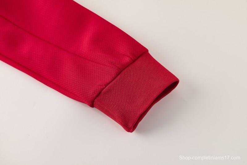 2026 Nike Red Full Zipper Jacket + Long Pants