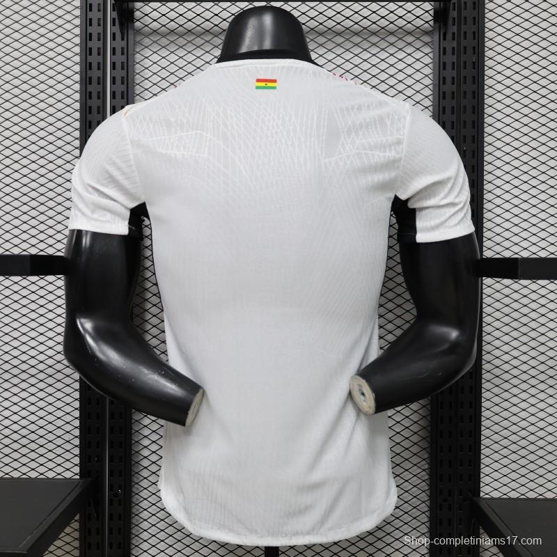 Player Version 2026 Ghana White with Multicolor Pattern Special Edition Jersey