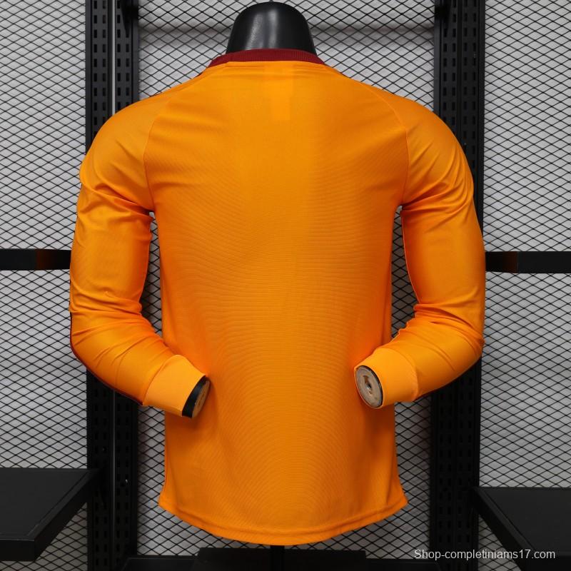 Player Version 2026 AS Roma x Adidas Originals Orange Special Edition Long Sleeve Jersey