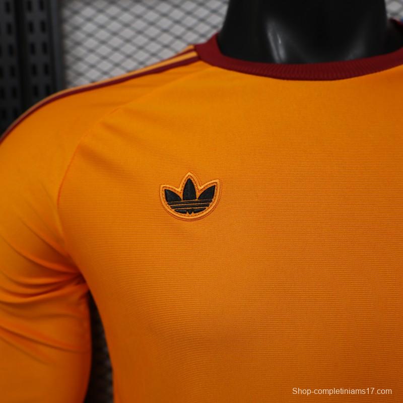 Player Version 2026 AS Roma x Adidas Originals Orange Special Edition Long Sleeve Jersey