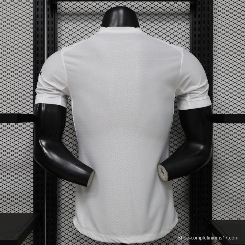 Player Version 26/27 Manchester City White with Blue Stripe Away Jersey