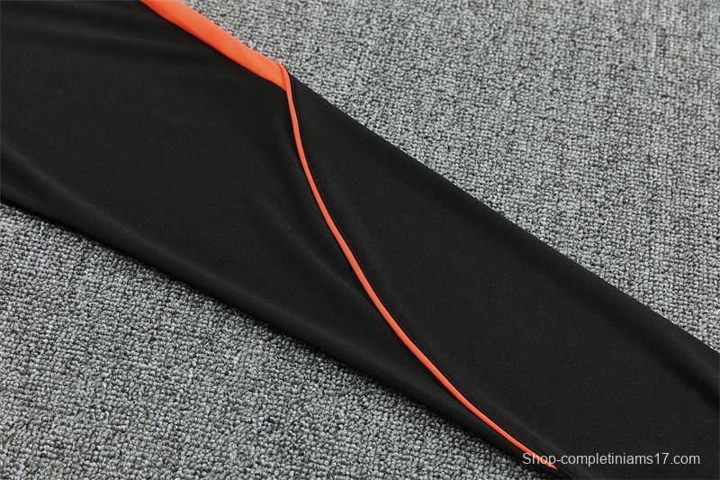 2026 Netherlands Black & Orange  Half Zipper Jacket Tracksuit + Long Pants