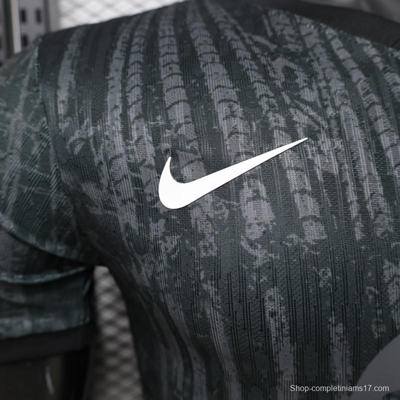 Player Version 26/27 FC Barcelona Dark Olive Green with Grunge Graffiti Third Jersey