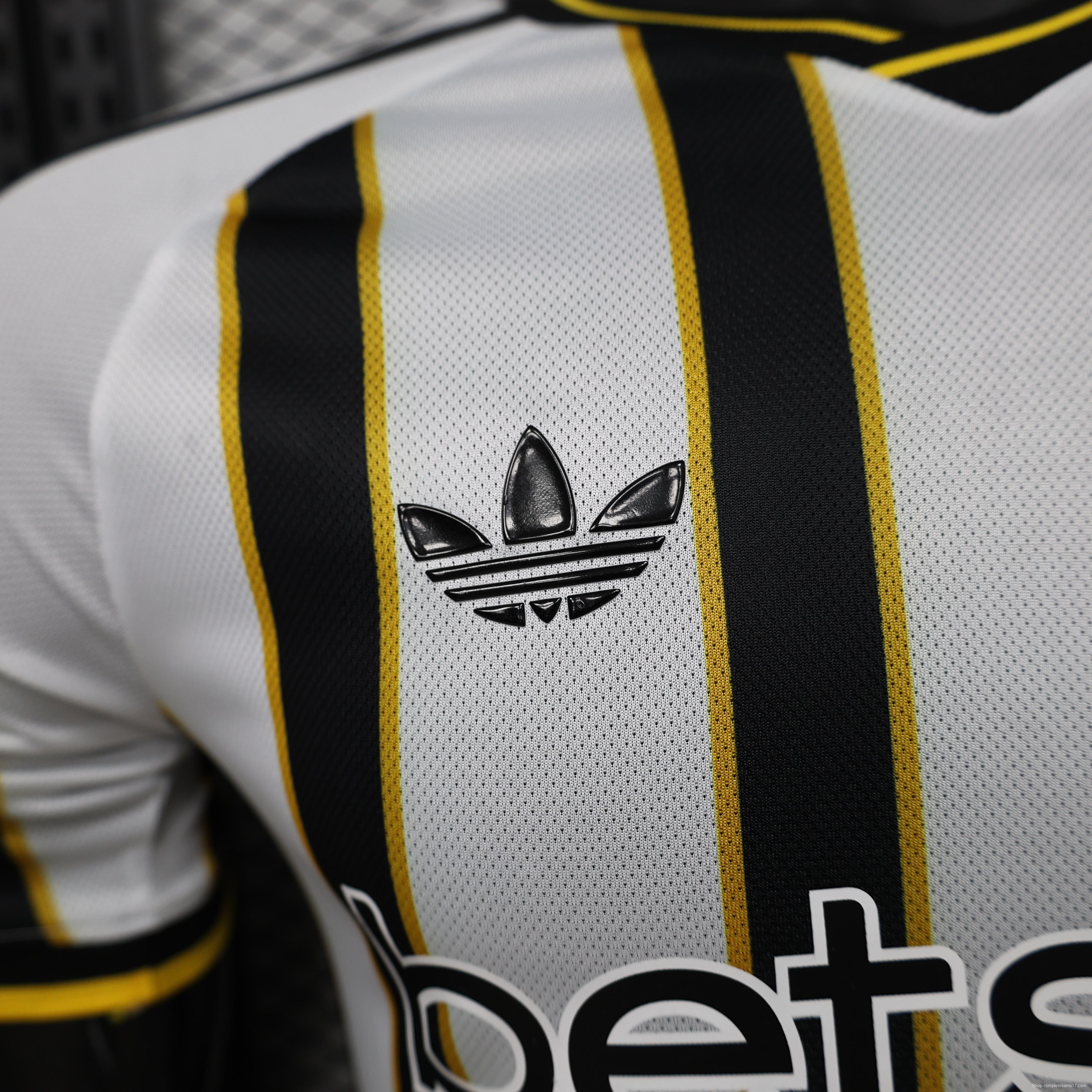 Player Version 25/26 Boca Juniors Away White & Black Vertical Stripes  Special Edition Jersey