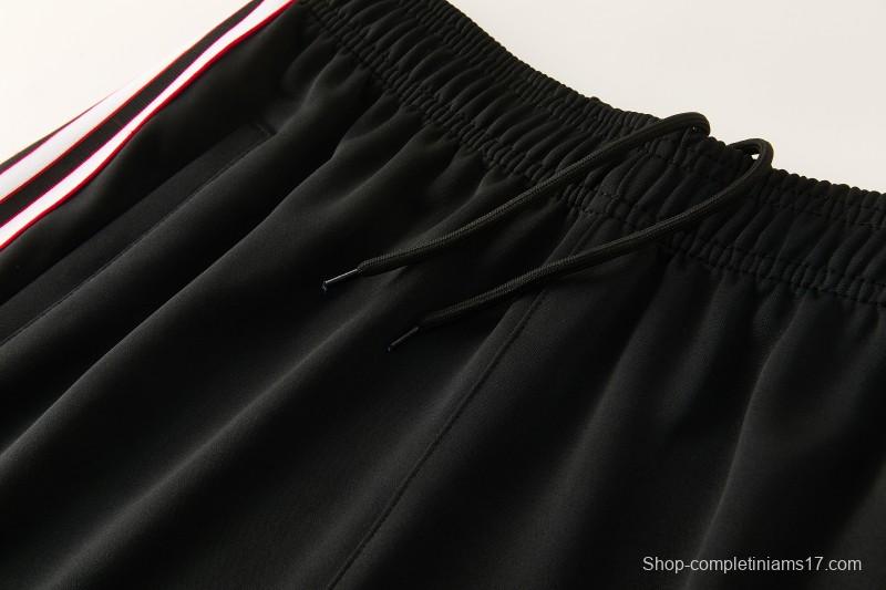 2026/27 Manchester United Black Grunge Splatter Paint Full Zipper Jacket Tracksuit + Long Pants