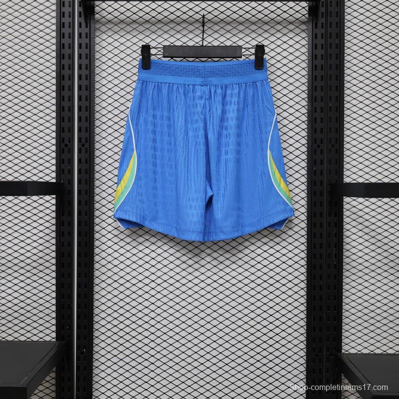Player Version 26/27 Brazil  Royal Blue Jacquard Stripe Away Shorts