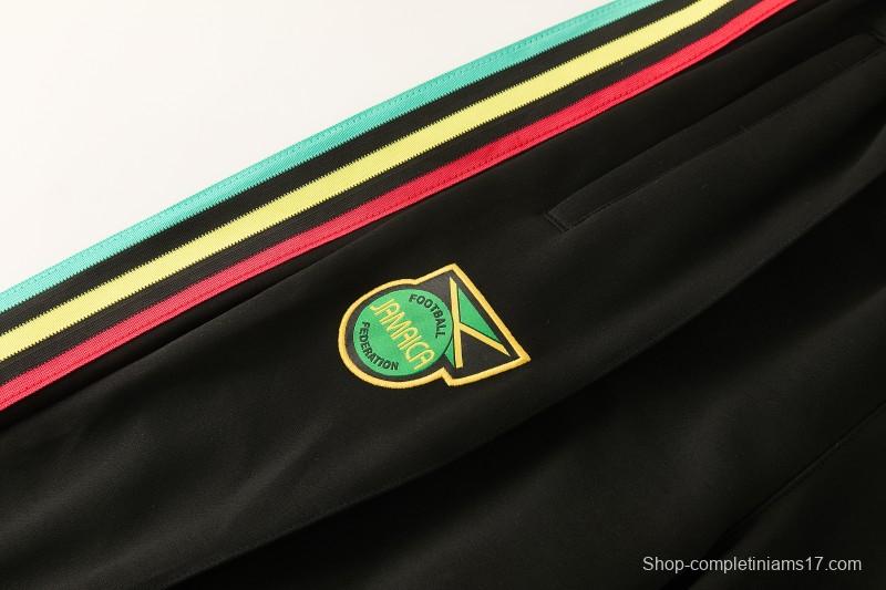 2026/27 Jamaica  Black  Full Zipper Jacket Tracksuit + Long Pants