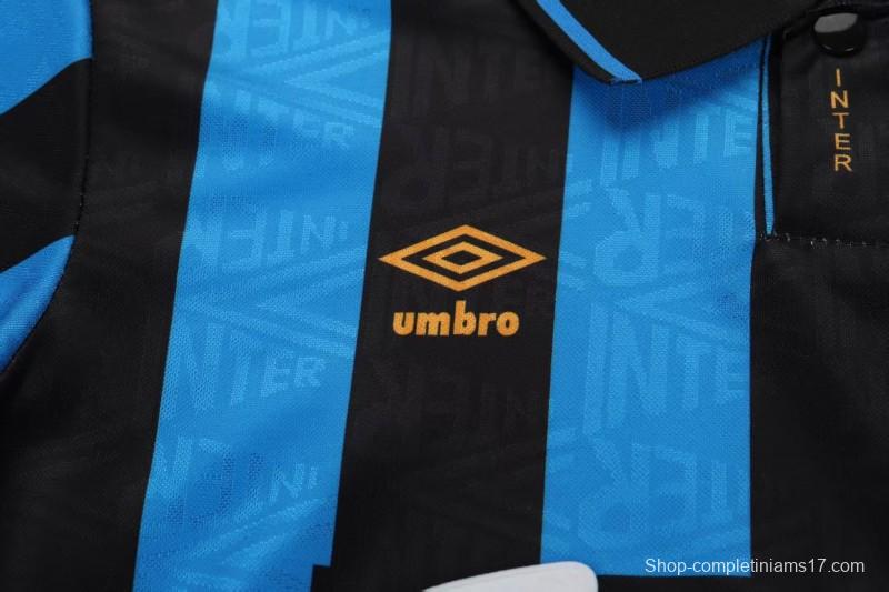 Retro 92/94 Kids Inter Milan Blue-Black Home Jersey