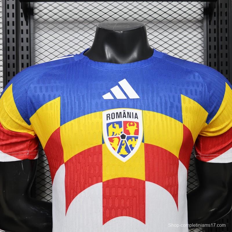Player Version 2026 Romania Special Edition White with Blue Yellow Red Jersey