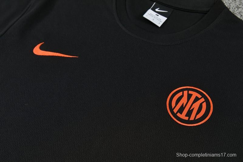 26/27 Inter Milan Black Short  Sleeve Tracksuit + Long Pants