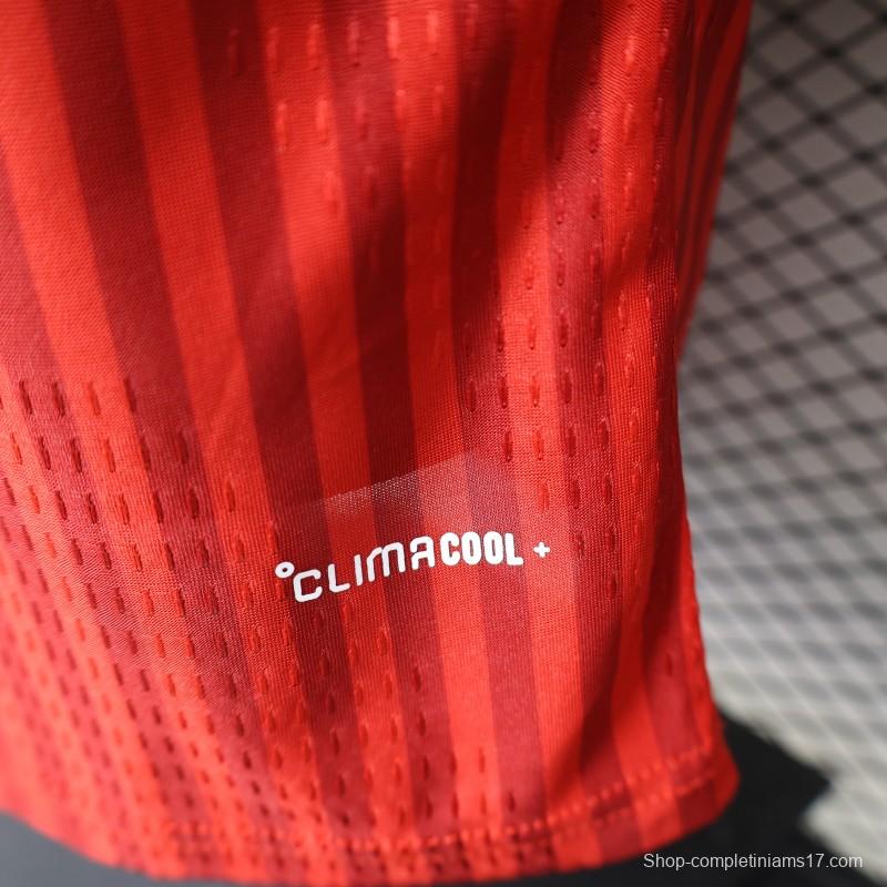 Player Version 26/27 FC Bayern Munich Red-on-Red Diagonal Stripe  Long Sleeve Jersey