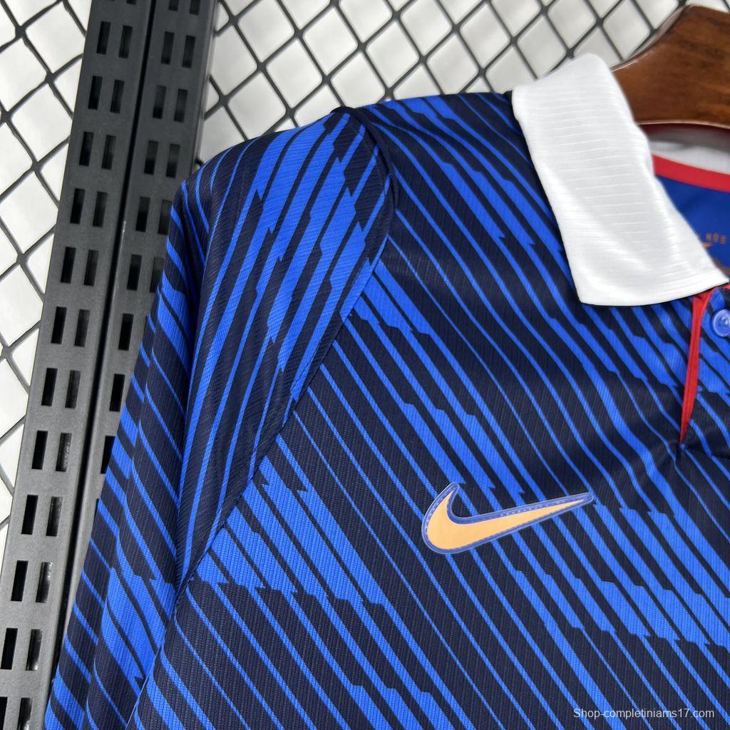 2026 Mens France World Cup Home Long Sleeve Jersey