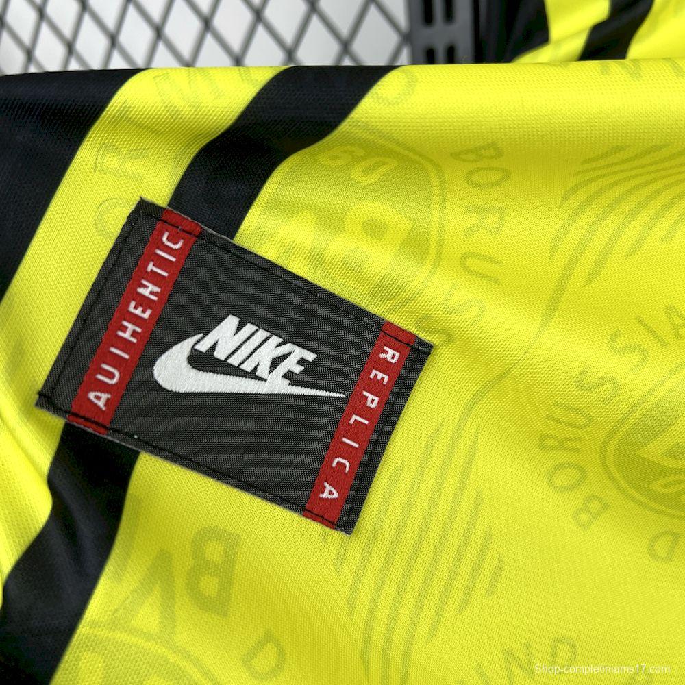 1996/97 Retro Borussia Dortmund Home Long Sleeves Jersey