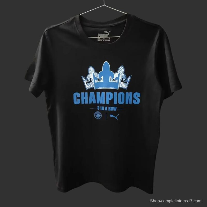 23/24 Manchester City Black Champion T-Shirt