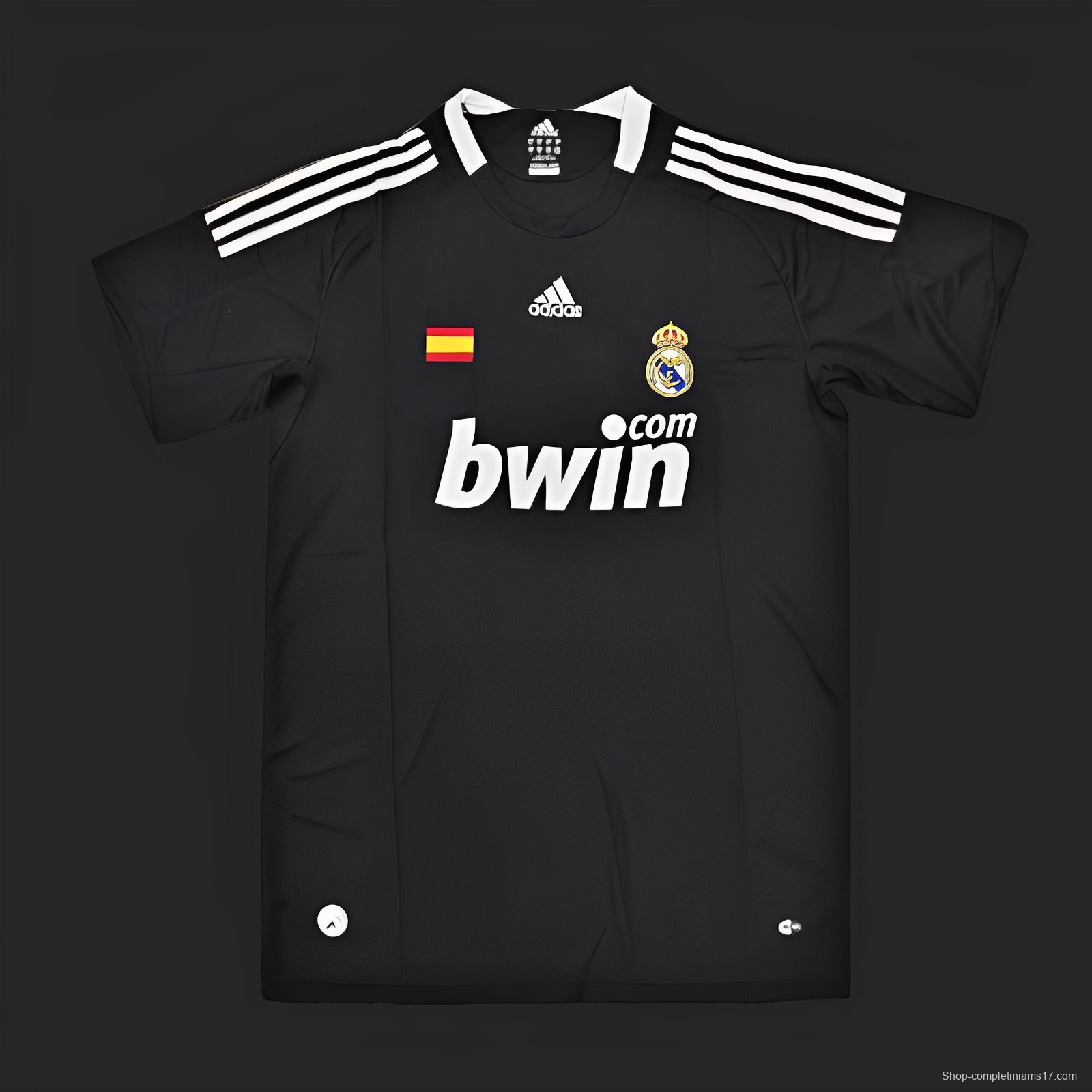 Retro 08/09 Real Madrid Third Black Jersey