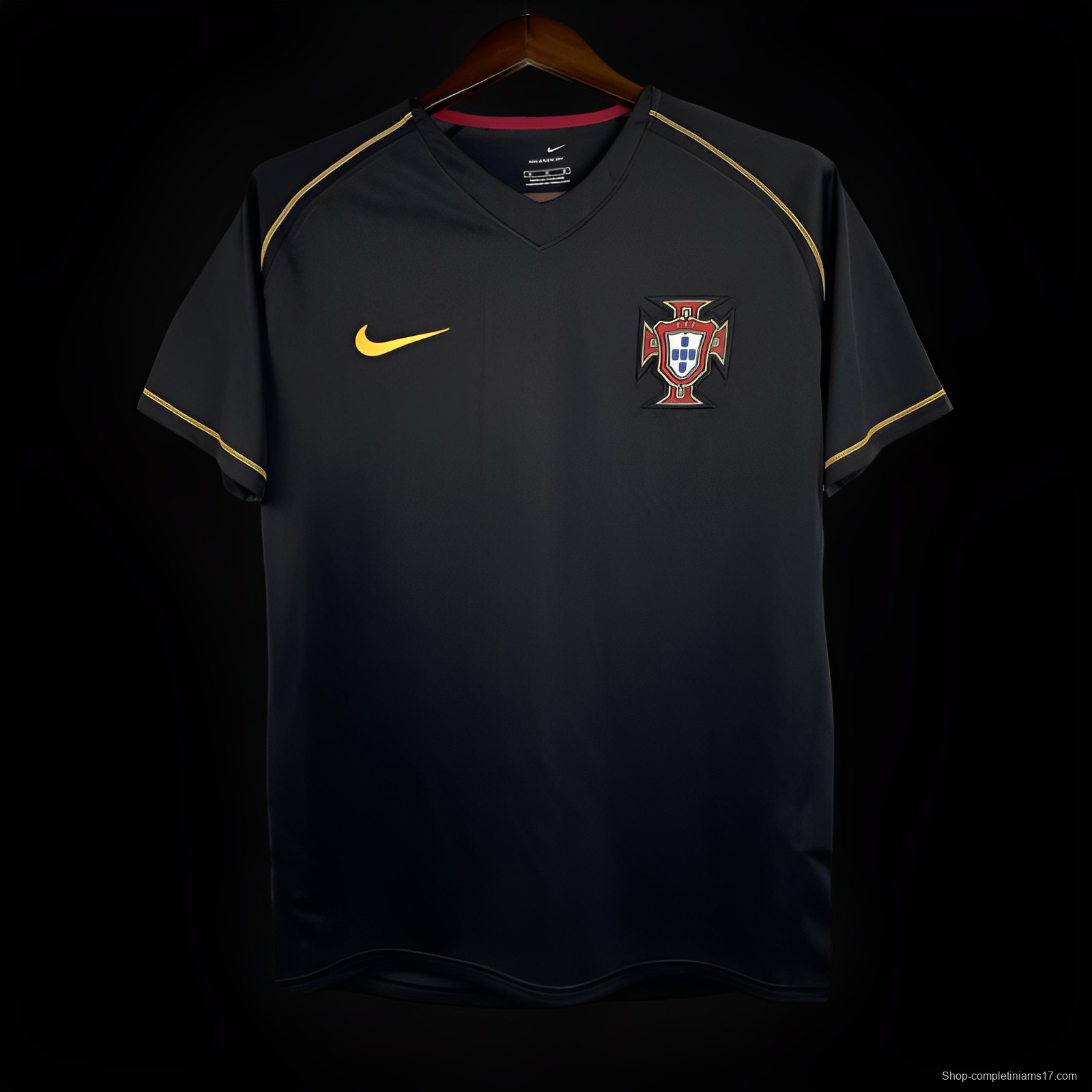 Retro 2006 Portugal Away Black Jersey