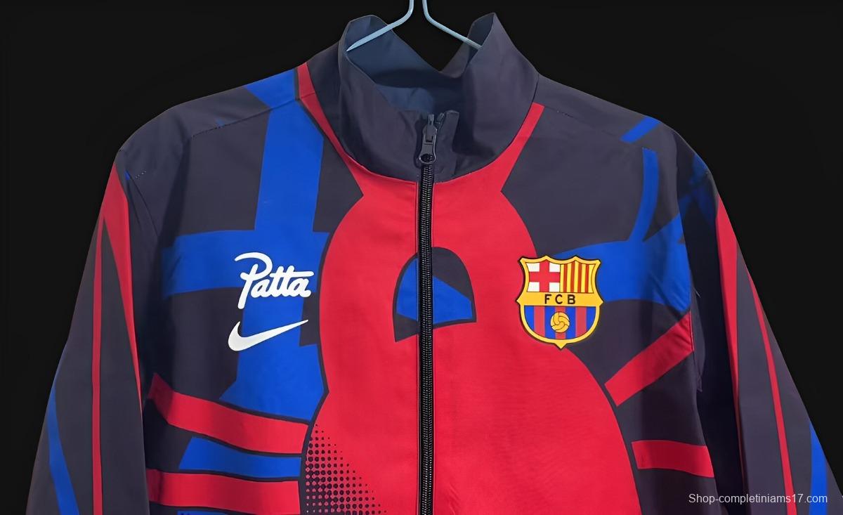 23/24 Barcelona Patta Special Edition Pre-Match Reversible Full Zipper Jacket