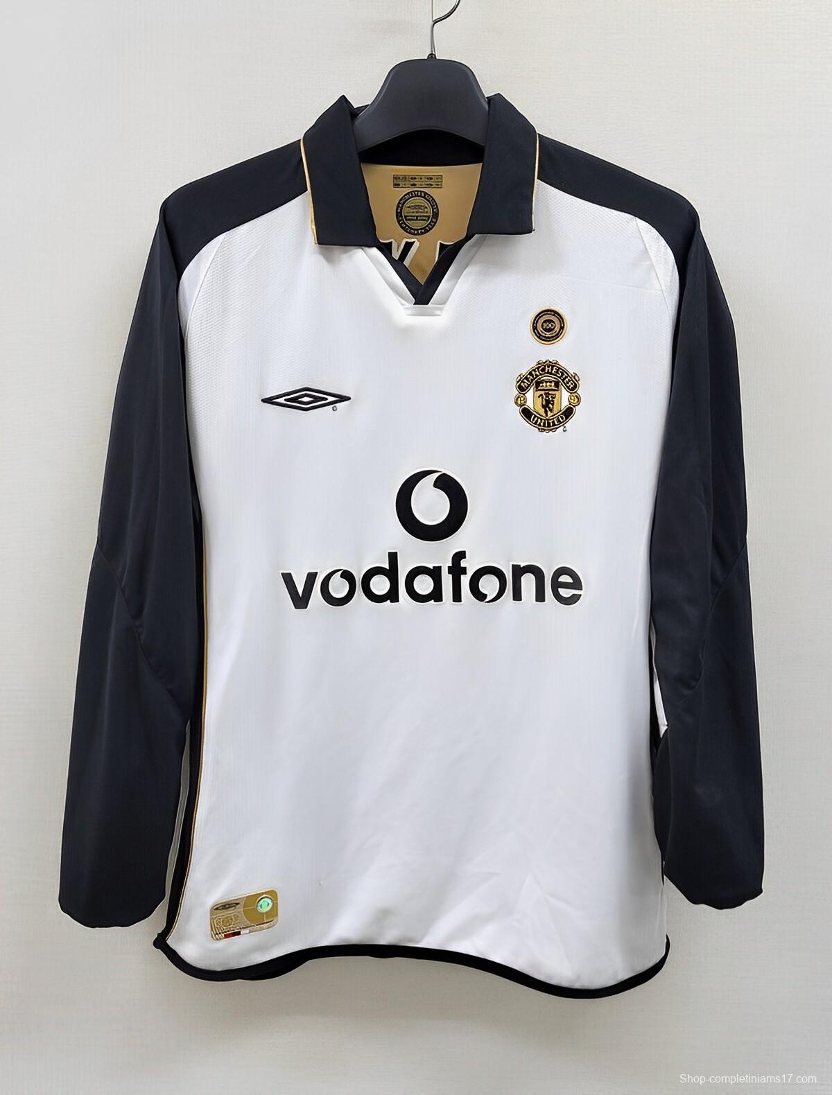 Retro 01/02 Manchester United Third Centenary Long Sleeve Reversible Jersey