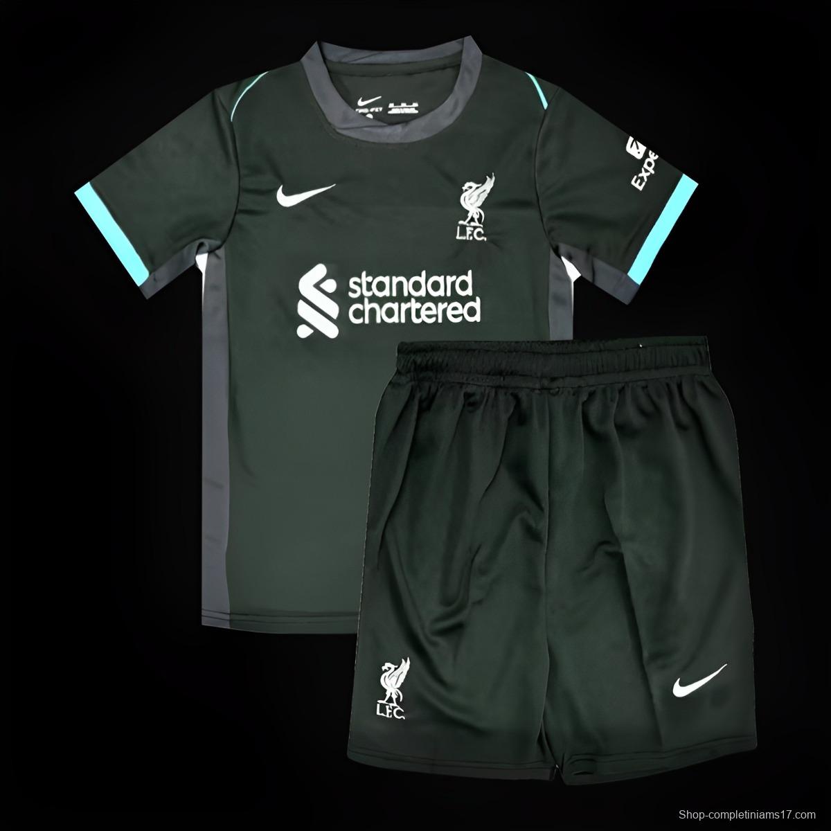 23/24 Kids Liverpool Away Black Jersey