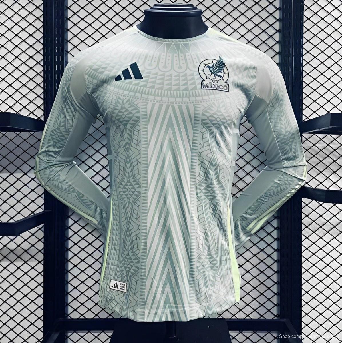 Player Version 2024 Mexico Long Sleeve Copa America Away Jersey