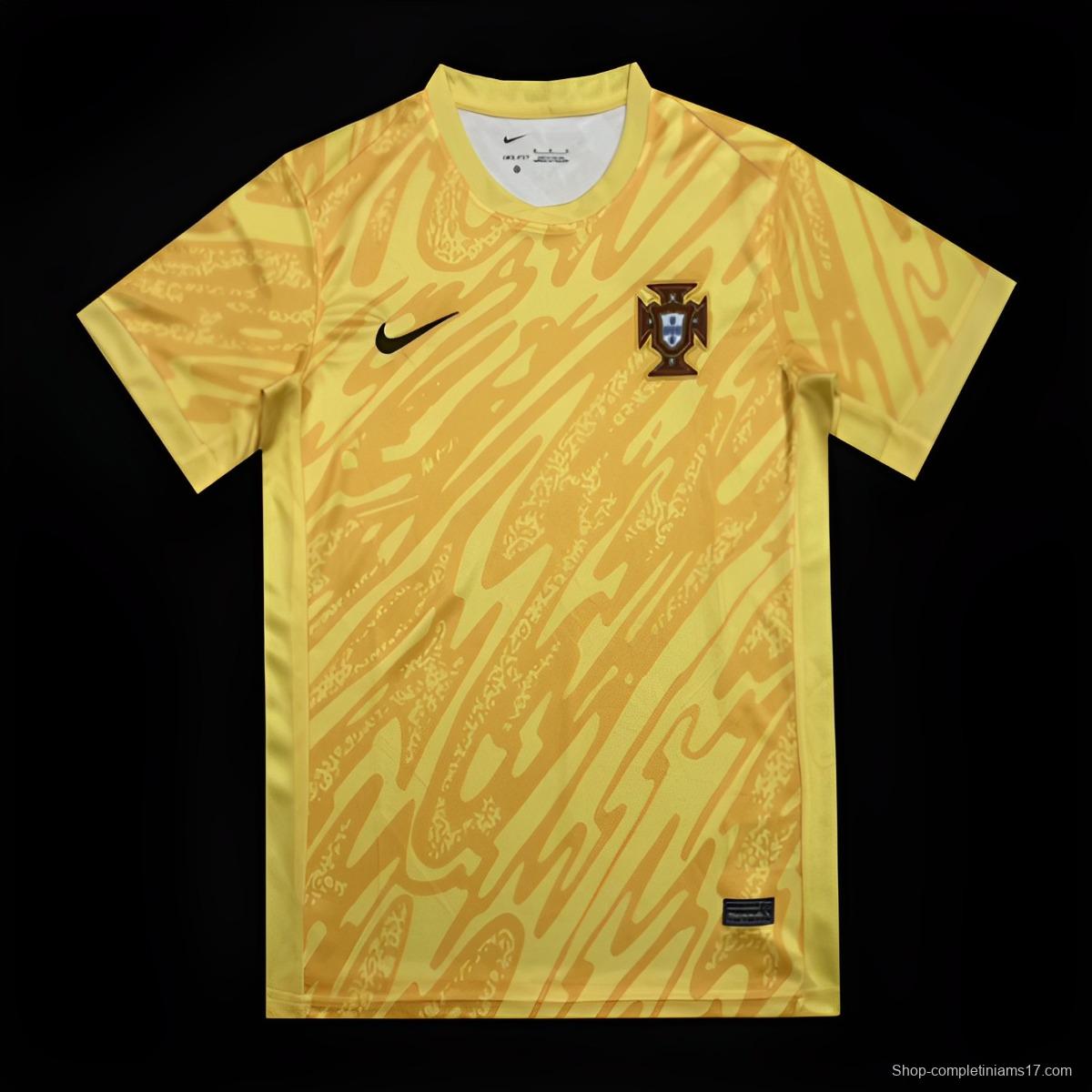 2024 Portugal Yellow Goalkeeper Jersey