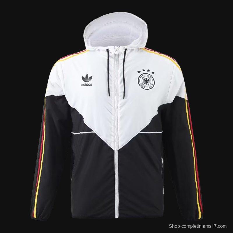 2024 Germany White/Black Windbreaker