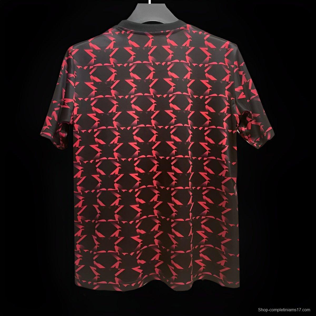 24/25 Manchester United M pattern Red/Black Pre-Match Jersey