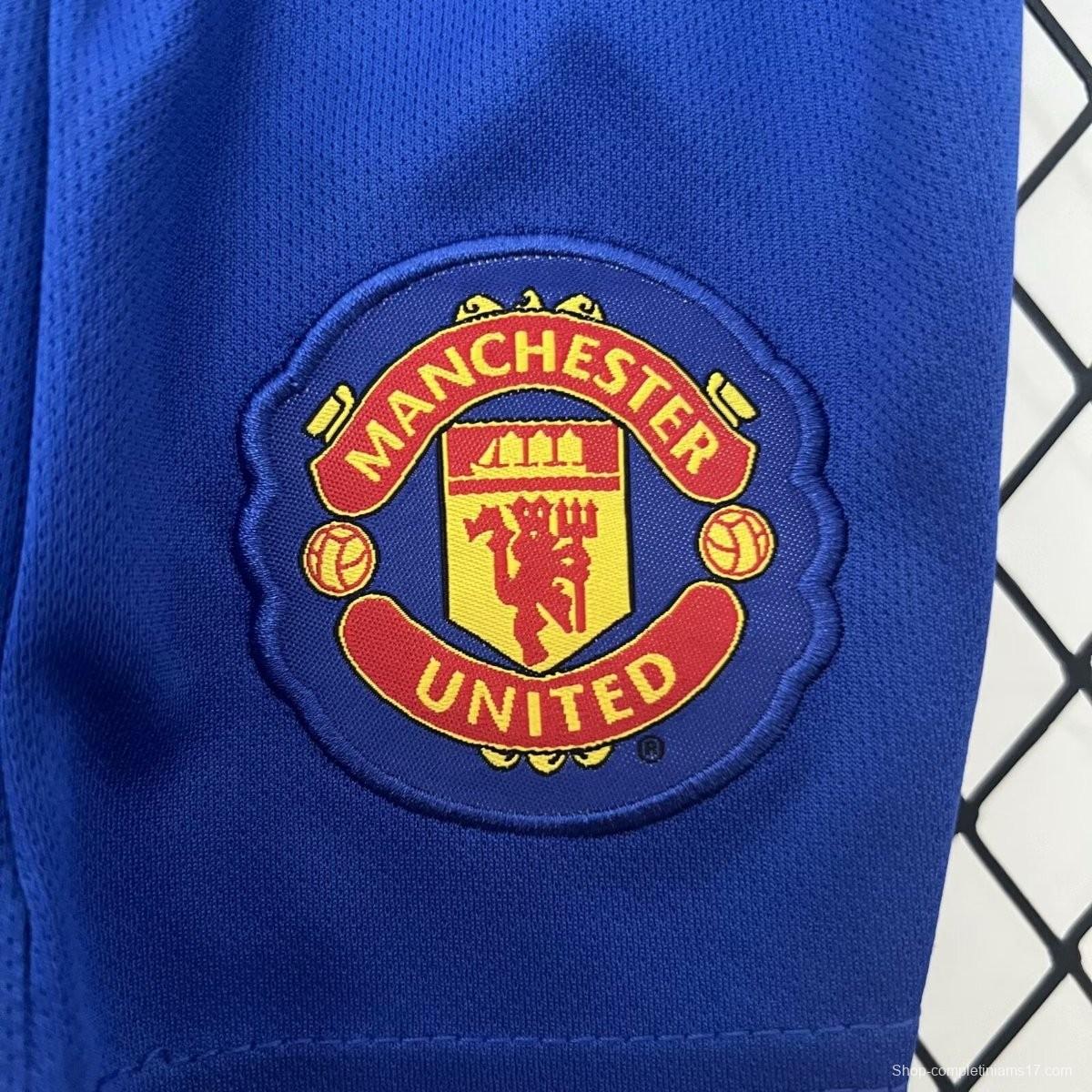 Retro 24/25 Kids Manchester United Third Blue Jersey