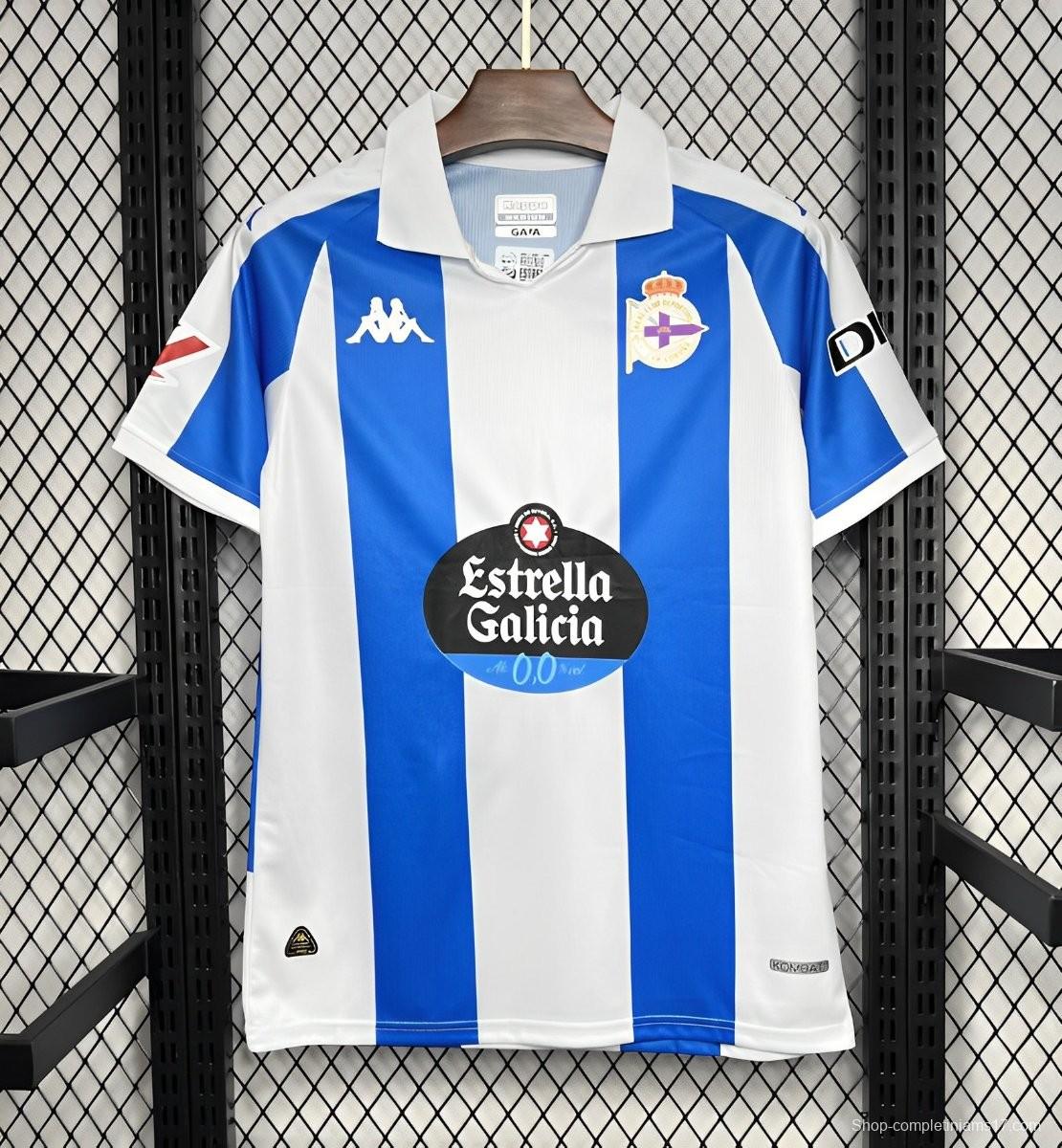 24/25 Deportivo De La Coruna Home Jersey