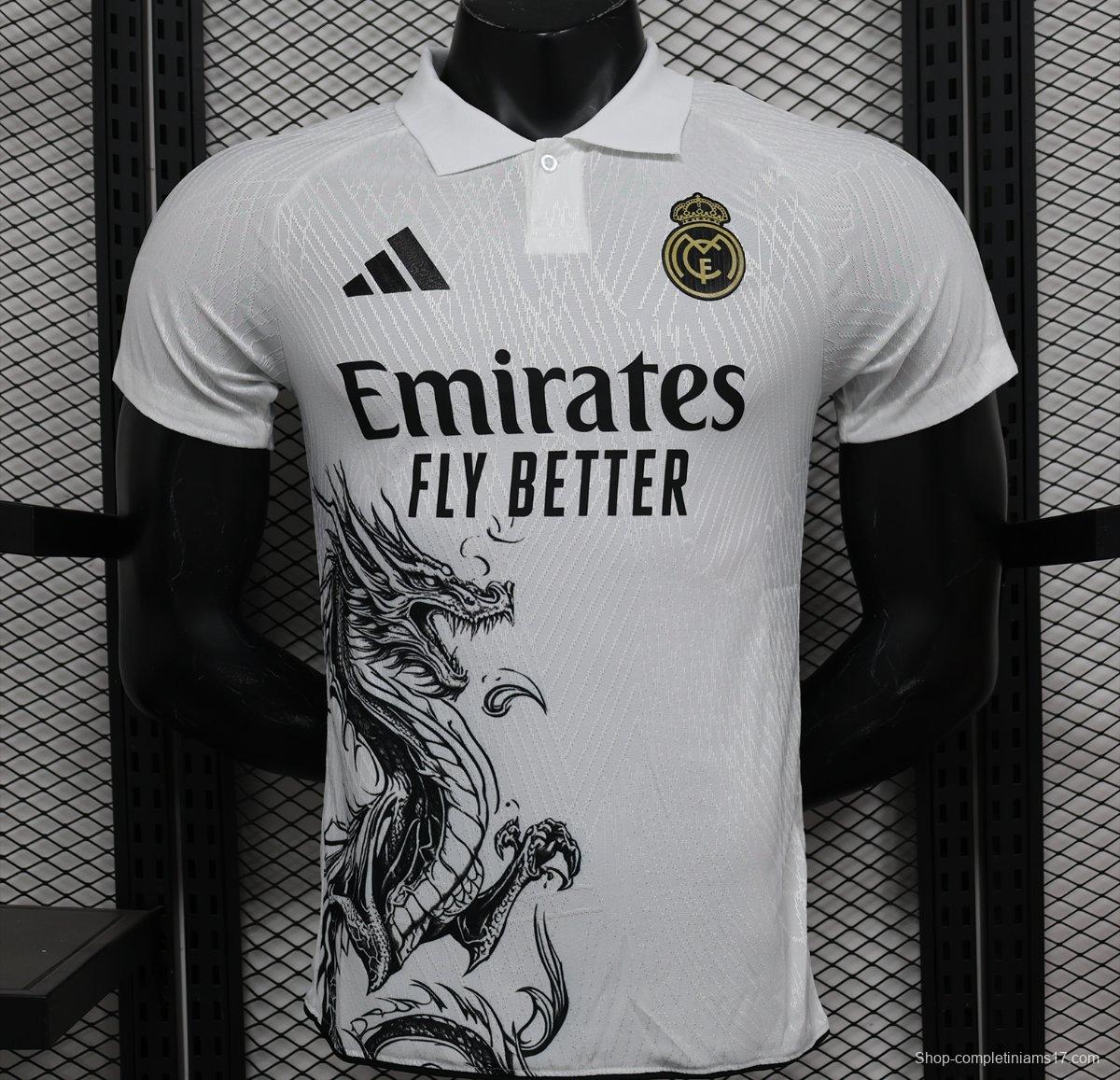 Player Version 24/25 Real Madrid Dragon White Special Jersey